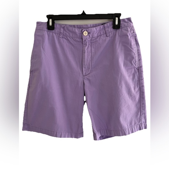 Vineyard Vines Men's Club Shorts Size 32 Purple 100% Cotton  Twill  9" inseam - Picture 1 of 5